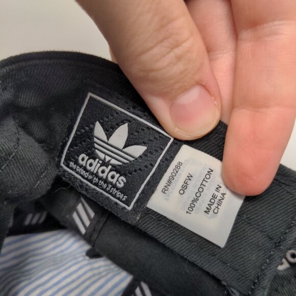 Adidas Trefoil Women's Slideback Hat Solid Black OSFW Embroidered - Picture 8 of 8